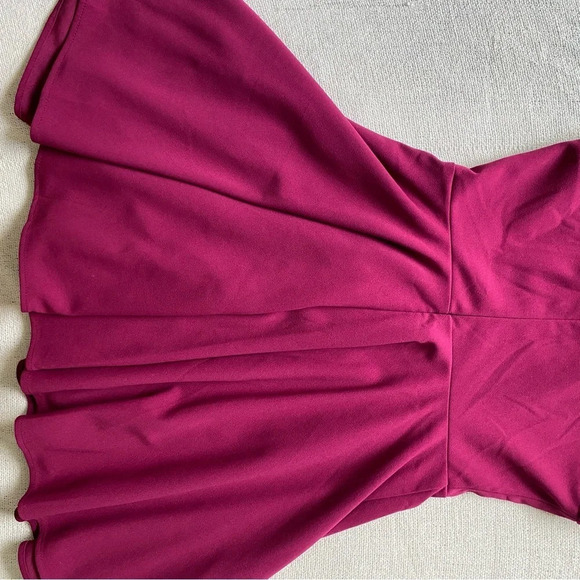 LULU’S Magenta Fit & Flare Sleeveless Halter Mini Dress Size M - Picture 7 of 13